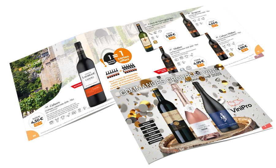 Catalogue commandes groupées de vins CSE ViniPro Automne Hiver 2023